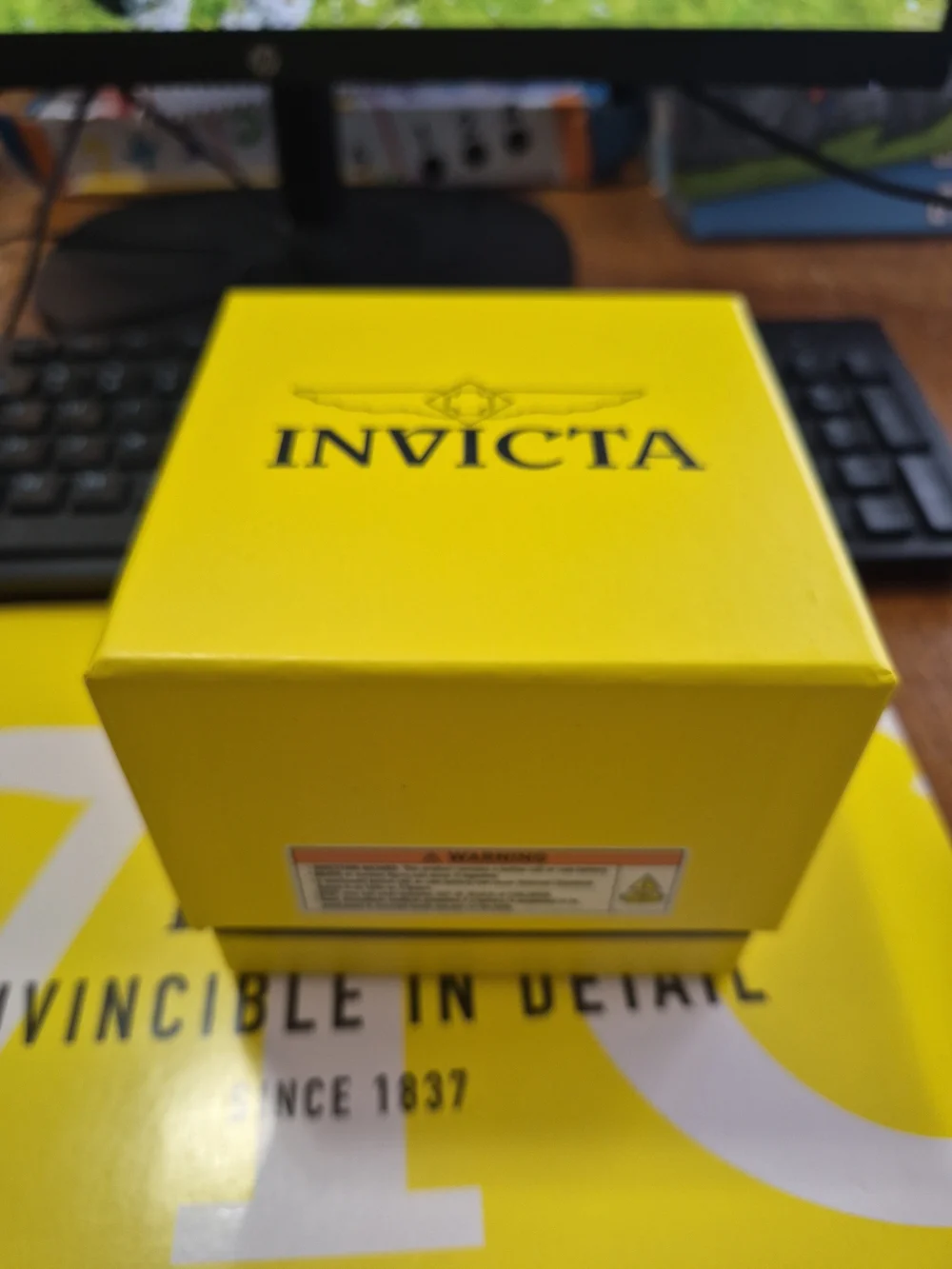 Invicta Men's Gold-Tone Chronograph Watch with Black Dial